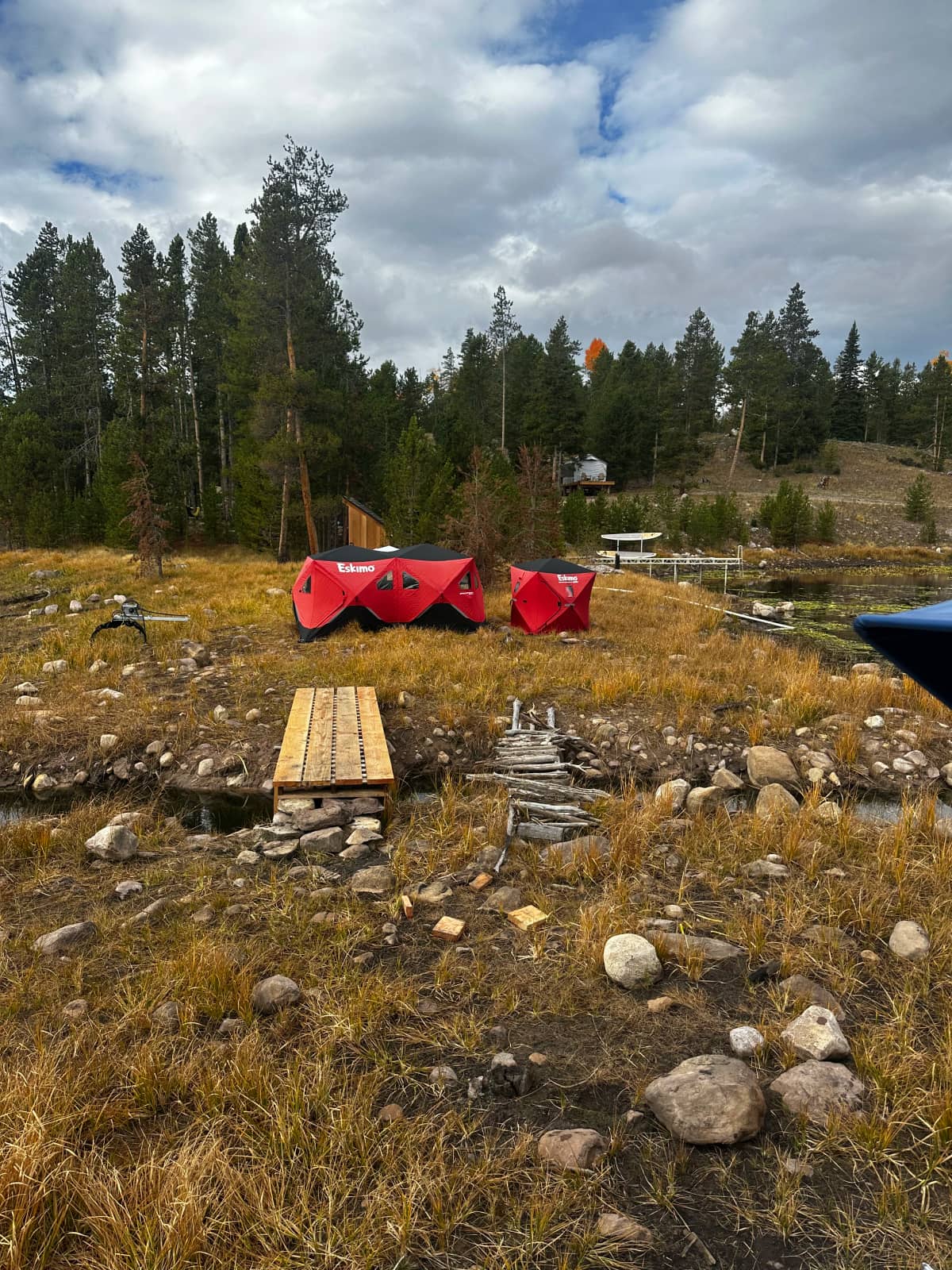 Loaded sediment piles