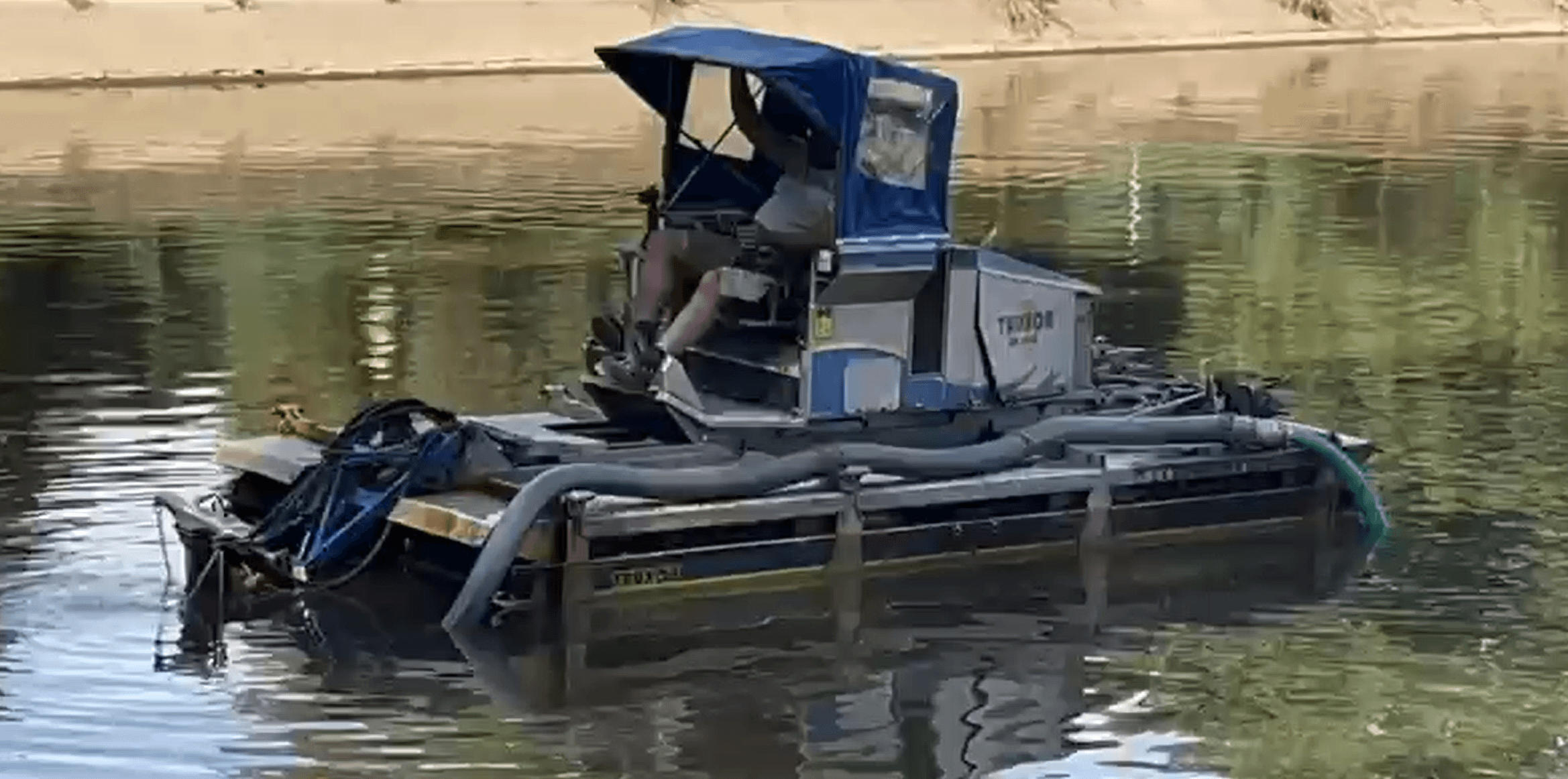 Aeration equipment near pond