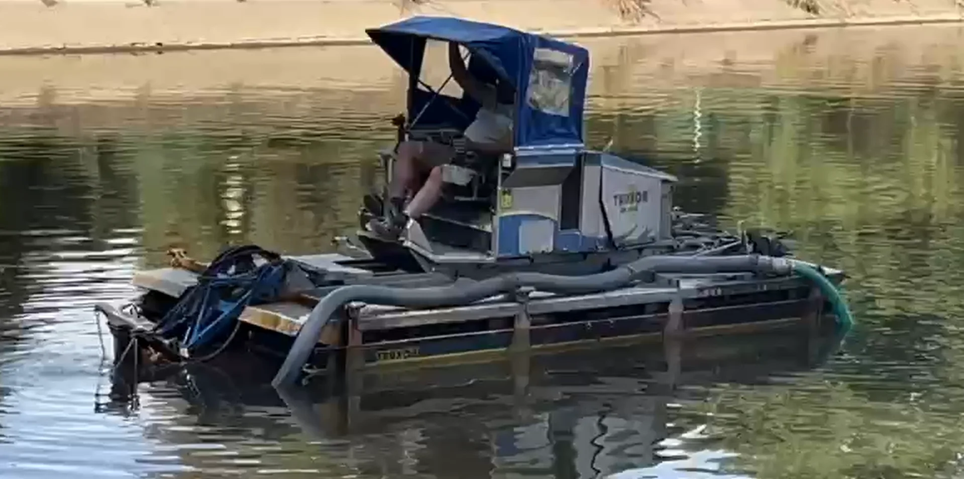 Aeration equipment near pond